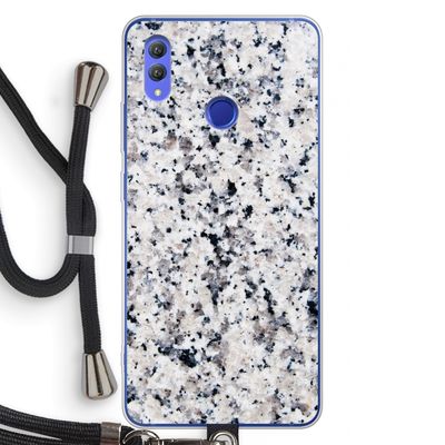 Gespikkelde marmer: Honor Note 10 Transparant Hoesje met koord