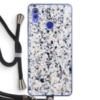 Gespikkelde marmer: Honor Note 10 Transparant Hoesje met koord