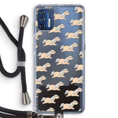 Ponys: Motorola Moto G9 Plus Transparant Hoesje met koord