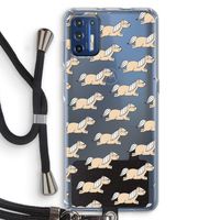 Ponys: Motorola Moto G9 Plus Transparant Hoesje met koord