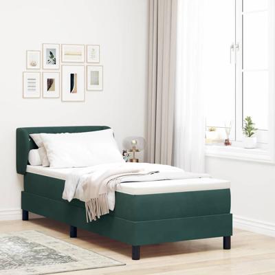 Boxspringbed met donkergrijs fluwelen matras 80x200 cm