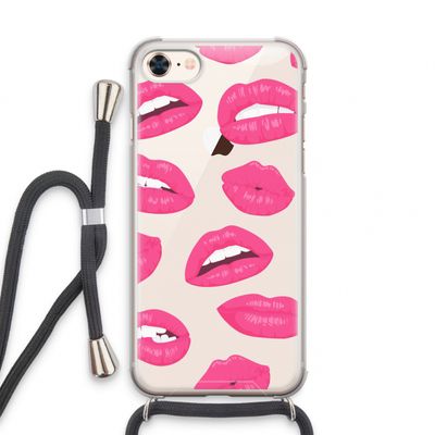 Bite my lip: iPhone 8 Transparant Hoesje met koord