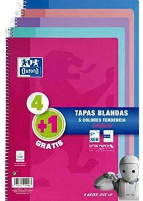 Schrift Oxford Multicolour 80 Bladen Din A4 (5 Stuks)