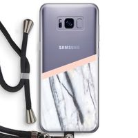 A touch of peach: Samsung Galaxy S8 Transparant Hoesje met koord