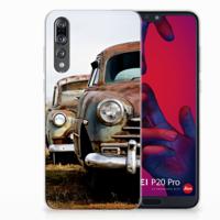 Huawei P20 Pro | Siliconen hoesje | met foto Vintage Auto