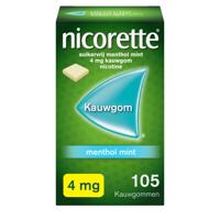 Nicorette Kauwgom 4mg menthol mint 105 Stuks