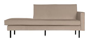 BePureHome Daybed 'Rodeo' Rechts, Velvet, kleur Khaki
