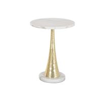 Bijzettafel Home ESPRIT Wit Gouden 41 x 41 x 53 cm Bijzettafel Home ESPRIT Wit Gouden 41 x 41 x 53 cm