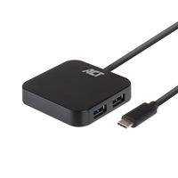 ACT AC6410 SuperSpeed USB-C Hub | 5 Gbps | 4x USB-A | Zwart - thumbnail