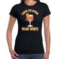 Apres ski t-shirt voor dames - aperol to my spritz - zwart - apres ski/wintersport - skien - thumbnail