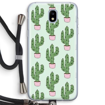 Cactus Lover: Samsung Galaxy J5 (2017) Transparant Hoesje met koord
