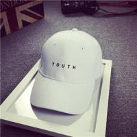 Katoen Hat Mens jeugd brief afdrukken Unisex vrouwen mannen hoeden Baseball Cap Casual Caps(White)