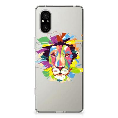 Sony Xperia 5 V Telefoonhoesje met Naam Lion Color Sony Xperia 5 V Telefoonhoesje met Naam Lion Color