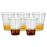 75x PLA transparante frisdrank/bier drinkbekers 300 ml