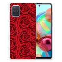 Samsung Galaxy A71 TPU Case Red Roses