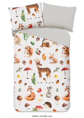 Good Morning Kinderdekbedovertrek "dieren" - Multi - (140x200 cm) - Katoen Flanel