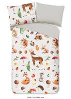 Good Morning Kinderdekbedovertrek "dieren" - Multi - (140x200 cm) - Katoen Flanel