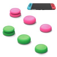 Linker + rechter gamepad Rocker Cap-knop cover voor schakelaar (groen + rood)