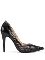 Gucci escarpins 105 mm à effet peau de python - Noir