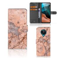 Xiaomi Poco F2 Pro | Bookcase | Marmer Oranje | Portemonnee hoesje