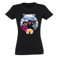 T-shirt voor vrouwen bedrukken - Zwart - XL