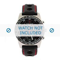 Horlogeband Tissot J378-478 PR-50 / T600020323 Leder Zwart 19mm - thumbnail
