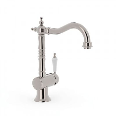 Wastafelmengkraan Tres Classic RVS 1 Hendel Wit Tres