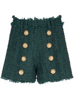 Balmain short boutonné à taille haute - Vert