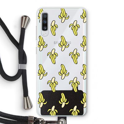 Bananas: Samsung Galaxy A70 Transparant Hoesje met koord