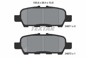 Remblokkenset, schijfrem TEXTAR, u.a. fÃ¼r Nissan, Suzuki, Infiniti