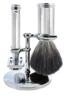 Edwin Jagger scheerset S21M89L11 - Synthetisch - Lijnen Chroom Edwin Jagger scheerset S21M89L11 - Synthetisch - Lijnen Chroom