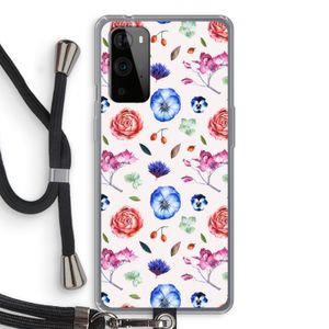 Bloemetjes: OnePlus 9 Pro Transparant Hoesje met koord