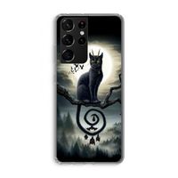 Moonlight Companions: Samsung Galaxy S21 Ultra Transparant Hoesje