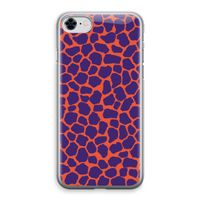 Purple Giraffe: iPhone 8 Transparant Hoesje