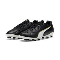 PUMA King 20 Match Gras / Kunstgras Voetbalschoenen (MG) Kids Zwart Wit Goud