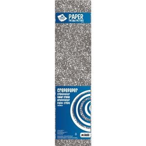 Hobby crepe alu papier zilveren glitters 150 x 50 cm   -