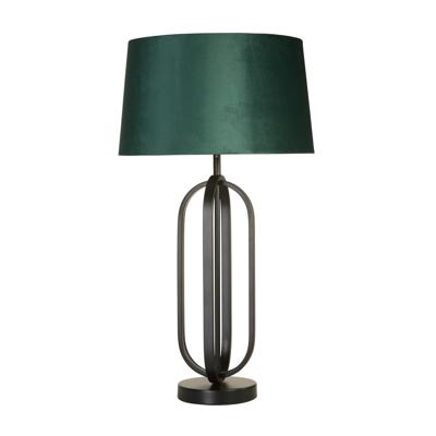 Searchlight TafellampChic zwart met emerald kap - EU91101EM
