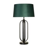 Searchlight TafellampChic zwart met emerald kap - EU91101EM