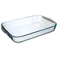 Ovenschaal rechthoek - Transparant - Geglazuurd glas - 40 x 25 x 6 cm - 6 liter