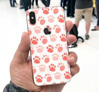 iPhone mobiel stickers telefoon honden pootjes - thumbnail