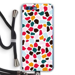 Colored Giraffe: Honor 10 Transparant Hoesje met koord