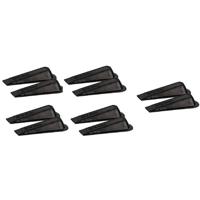 Deurstoppers - deurwiggen - 10x stuks - kunststof - zwart - max 100 kg - wig