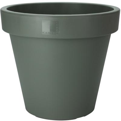 Pro Garden Bloempot - donkergroen - rond - D40 cm - kunststof - plantenpot - tuin buiten