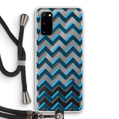 Onderbroken lijn: Samsung Galaxy S20 Transparant Hoesje met koord