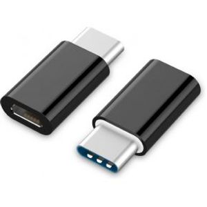 Gembird A-USB2-CMmF-01 USB Type-C Micro USB Zwart kabeladapter/verloopstukje