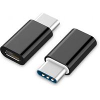 Gembird A-USB2-CMmF-01 USB Type-C Micro USB Zwart kabeladapter/verloopstukje - thumbnail