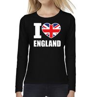 I love England long sleeve t-shirt zwart voor dames - thumbnail