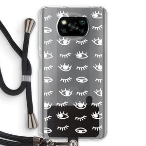 Eye pattern #3: Xiaomi Poco X3 NFC Transparant Hoesje met koord