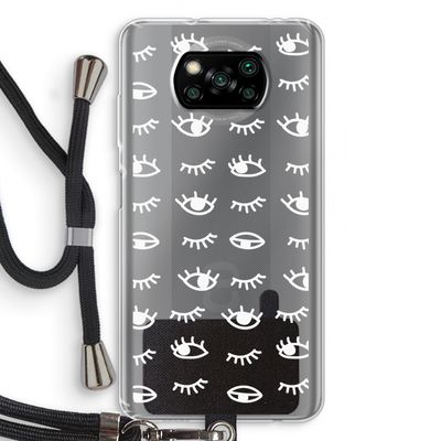 Eye pattern #3: Xiaomi Poco X3 NFC Transparant Hoesje met koord
