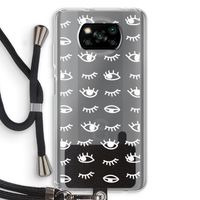 Eye pattern #3: Xiaomi Poco X3 NFC Transparant Hoesje met koord